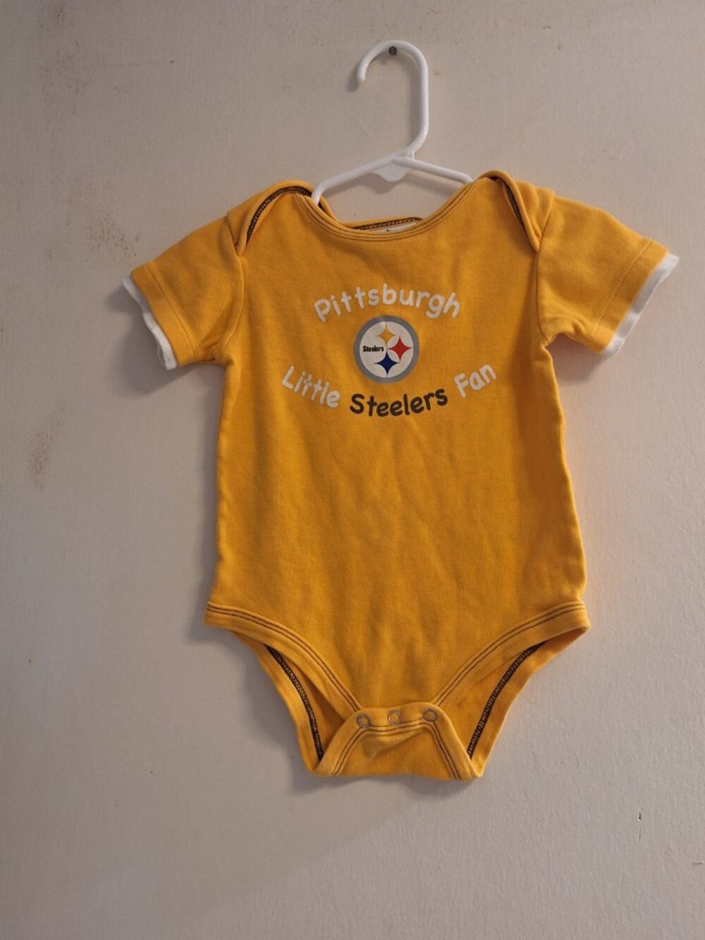 Pittsburgh little Steelers Fan onesie